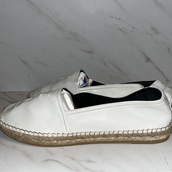 NEW SAINT LAURENT Logo-embossed leather espadrilles sz 38 - Picture 3 of 8